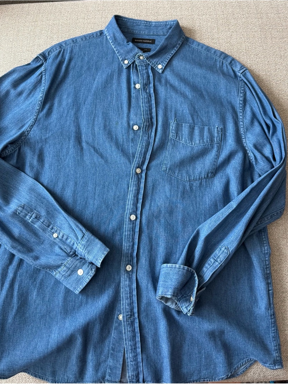 Banana Republic Blue Denim Button-Down Shirt